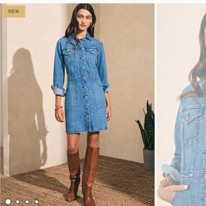 Faherty Brand Organic Cotton Denim Michelle Dress